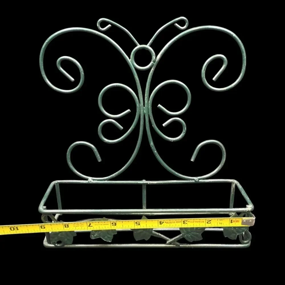 Retro Wall Hanging Wire Butterfly Shelf/Basket Cottage Core Country Farmhouse